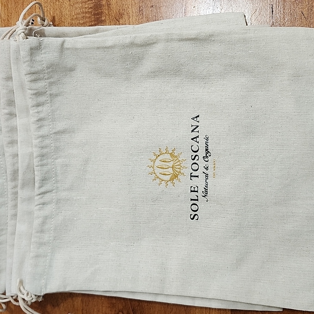Sole Toscana Natural Organic Drawstring Bags